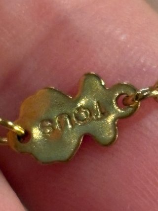 Colgante Oso Tous Dorado con piedra Amatista