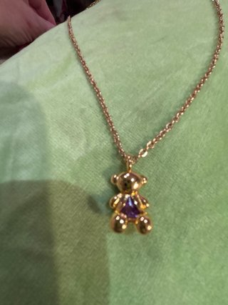 Colgante Oso Tous Dorado con piedra Amatista