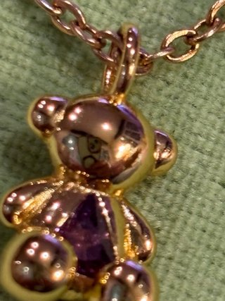 Colgante Oso Tous Dorado con piedra Amatista
