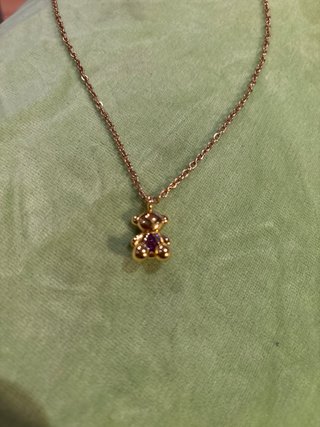 Colgante Oso Tous Dorado con piedra Amatista