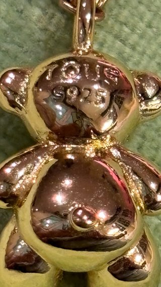 Colgante Oso Tous Dorado con piedra Amatista