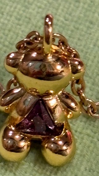 Colgante Oso Tous Dorado con piedra Amatista