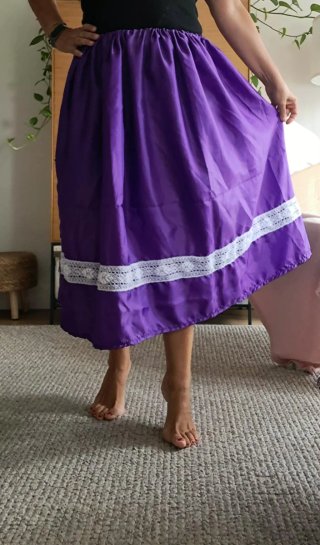 Falda 80cm, regional, neska, casera