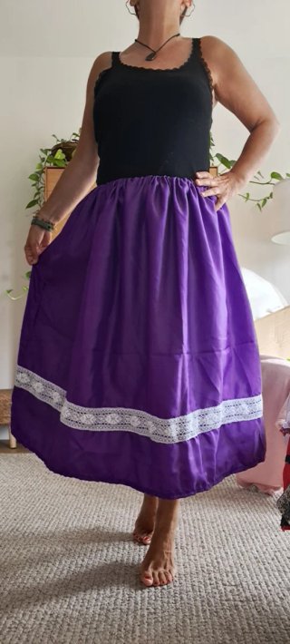 Falda 80cm, regional, neska, casera