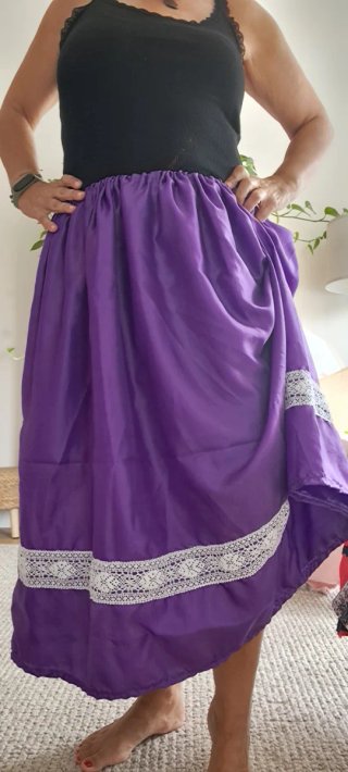 Falda 80cm, regional, neska, casera