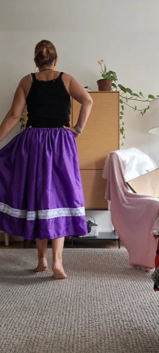 Falda 80cm, regional, neska, casera