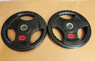 2 discos 7.5 Kg con agarre