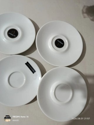 Lote Platos Café Porcelana Stracto / Montecelio