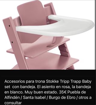 Baby set + Bandeja Stokke Tripp Trapp Rosa