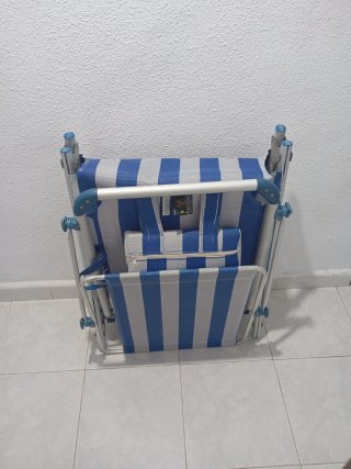 Tumbona plegable aluminio playa