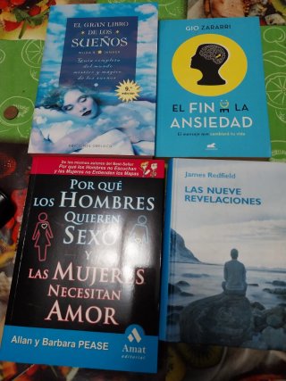 Lote 4 Libros: Sueños, Ansiedad, Hombres y Amor