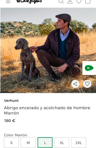 Abrigo Verhunt encerado acolchado L
