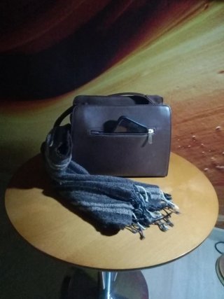 Bolso acolchado marrón