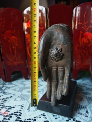 Mano Buda Antigua Bronce Macizo