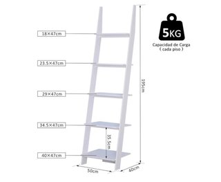 Estantería Escalera Blanca