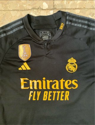 Camiseta Real Madrid Negra Dorada Adidas