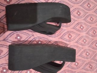 Chanclas plataforma negras talla 37