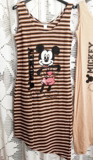Vestidos Mickey Mouse listrados S BERSKLY -unidade