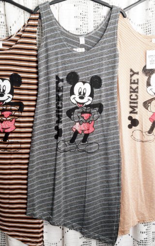 Vestidos Mickey Mouse listrados S BERSKLY -unidade