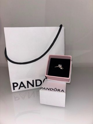 Anillo Pandora Plata Corazón Doble Talla 5