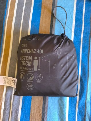 Poncho Impermeable Quechua Arpenaz 40L