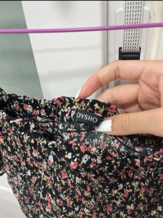 Conjunto top floral y falda pantalón