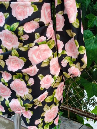 Vestido corto estampado flores
