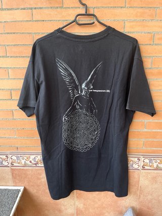 Camiseta Negra Pull&Bear Estampada