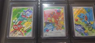 Pack 3 Cartas Pokémon: Bulbasaur, Charmander, Squi