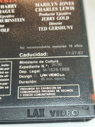 VHS Mas Allá del Miedo (Stephen King)