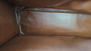 Borsa a spalla marrone vintage effetto coccodrillo