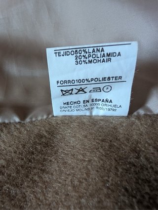 Abrigo Drape Coti con Cuello de Pelo Removible