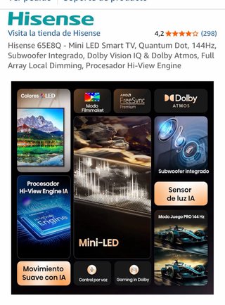 TV Hisense 65 Mini LED 4K