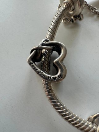 Pulsera Pandora Plata Corazones y Flor