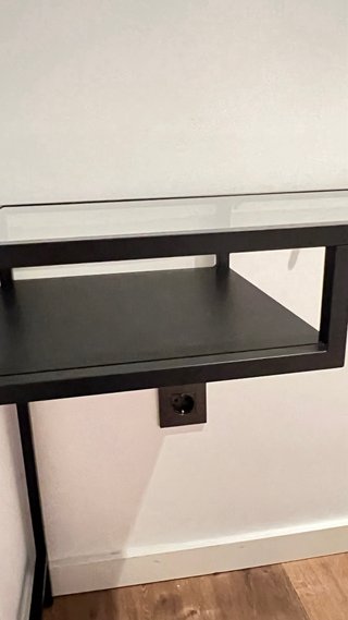 Escritorio IKEA VITTSJÖ Negro/Transparente