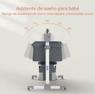 Cuna colecho gris con accesorios