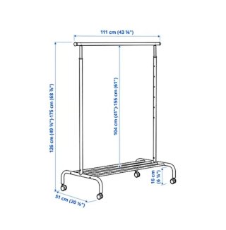 Nuevo en su Caja Burro Ropa Ikea Rigga Blanco