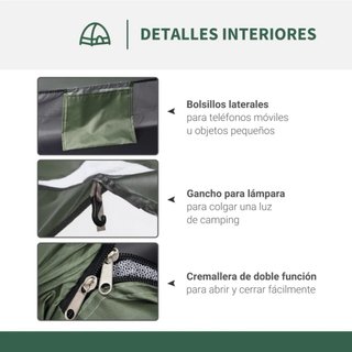 Tienda de Camping Plegable Verde