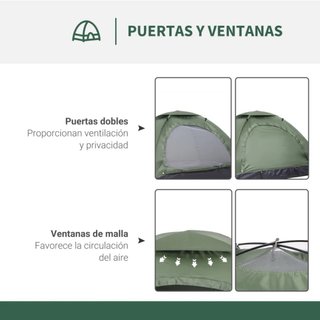 Tienda de Camping Plegable Verde
