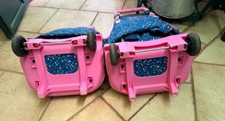 Lote 2 mochilas infantiles con carro