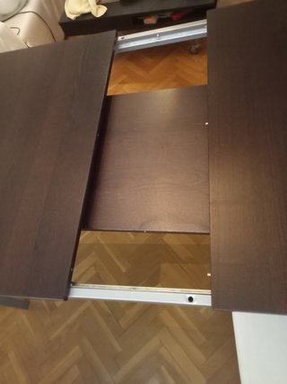 Mesa de comedor extensible madera y metal