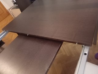 Mesa de comedor extensible madera y metal