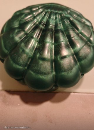 Joyero concha resina verde