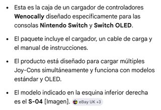 Cargador Switch y Switch OLED Wenocally