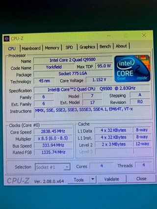 ASUS P5Q-E + CPU Q9500 + 8GB RAM + Geforce 9600GT