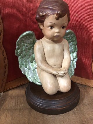 Angelito pintado a mano 19 cm