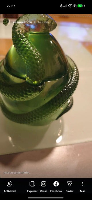 Joyero de resina de serpiente
