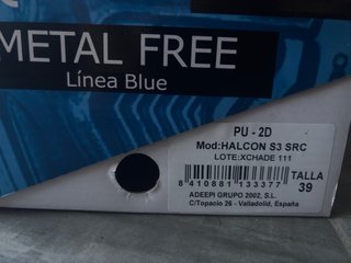 Zapatos de seguridad Siamppr negros y azules