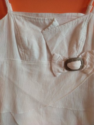 Vestido Mini Texturizado Blanco Algodón 100% Ibiza