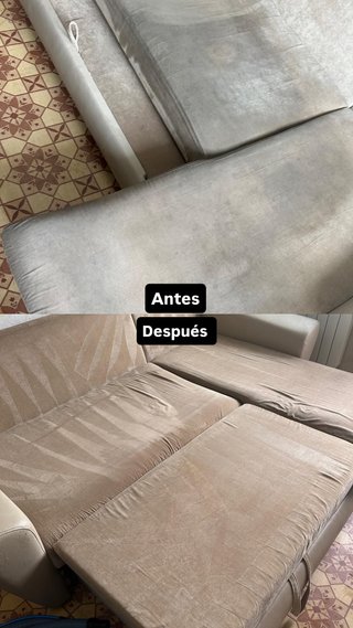 Limpieza en seco de muebles tapizados a domicilio.